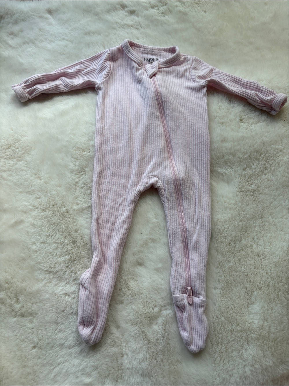 Kyte BABY Sakura (Light Pink) Ribbed Footed, NB